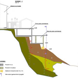 01 Formello Progetto sect 1-1 consolidamento fondazioni