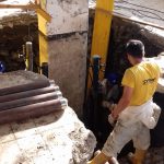 Pali precaricati per consolidamento fondazioni di condomini