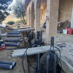 Pali precaricati per consolidamento porticato 3