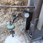 Pali precaricati per il consolidamento del porticato - Prova di carico